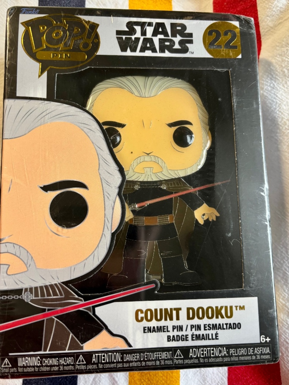 FUNKO POP PIN "Count Dooku" 22. Brand new in original sealed packaging